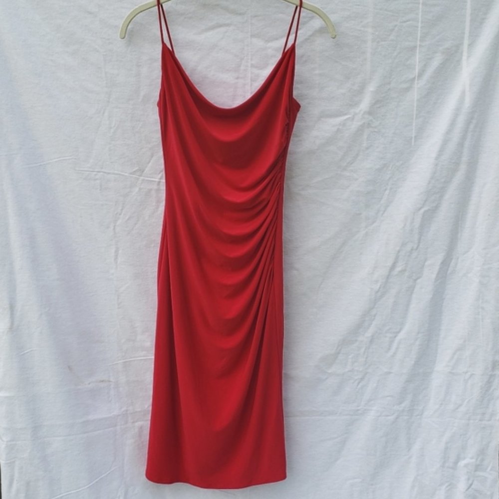 Laundry Shelli Segal Red Bodycon Draped Dress